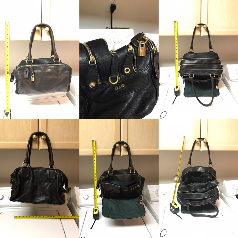 D&G purse leather black authentic